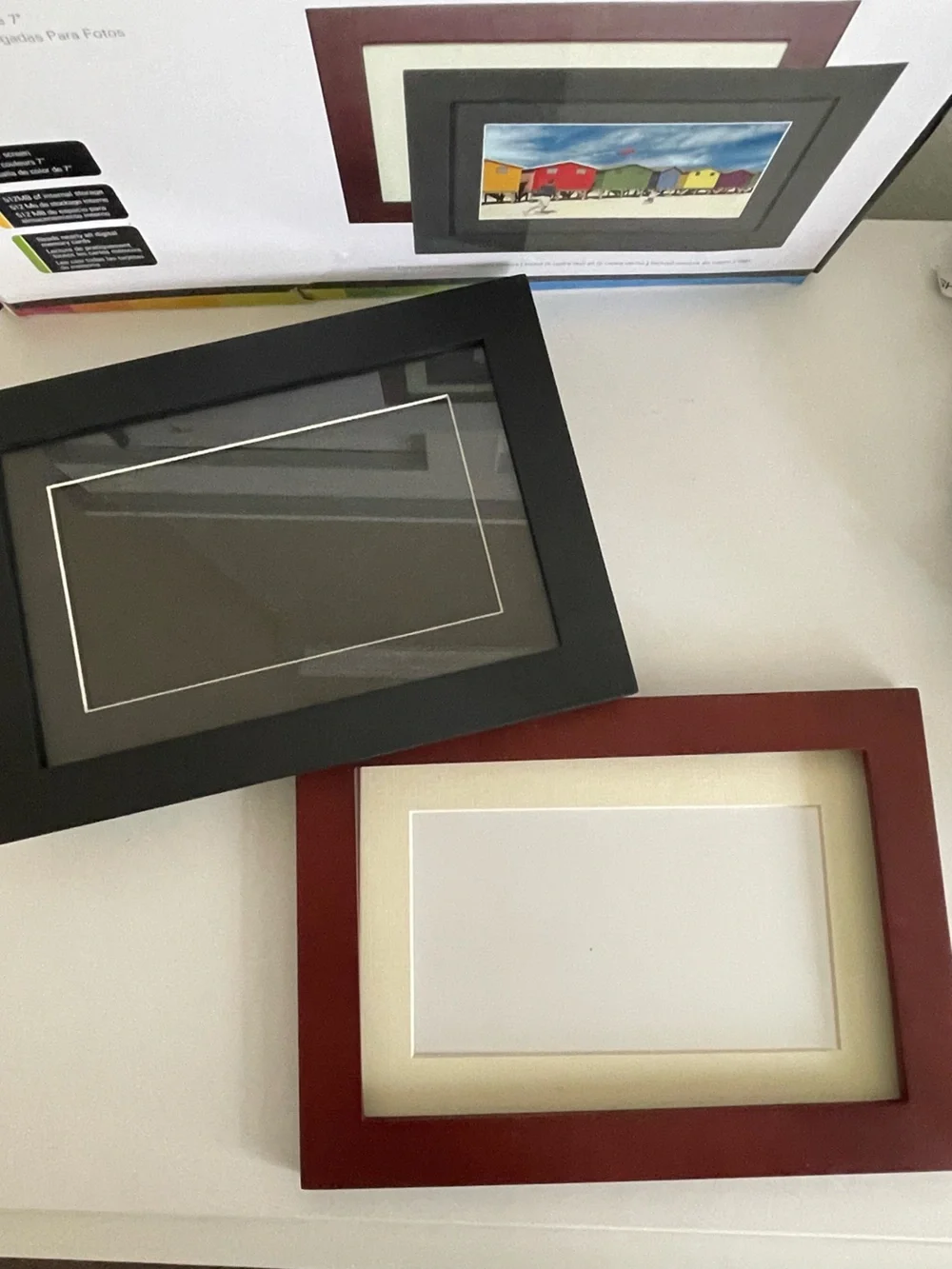 Polaroid 7” Digital Photo Picture Frame Black Brown